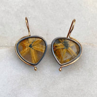 Star Rutilated Quartz Earrings